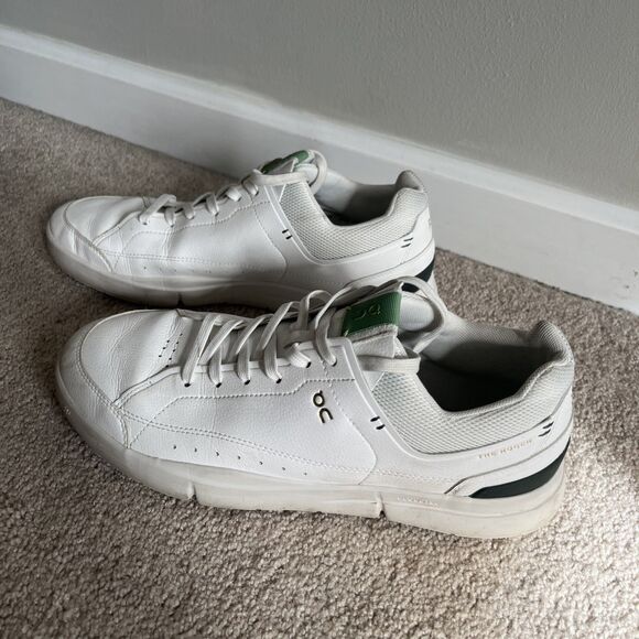 On Cloud Roger Centre Court Tennis Sneakers Mens 10 White Leather Sports Outdoor - Picture 3 of 6